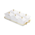 thumbnail image 4 of deevoka Divided Serving Dishes Nordic Dried Fruit Plate for Chocolate Cookies Fruits clear, 4 of 9