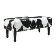 thumbnail image 3 of Convenience Concepts Designs4Comfort Cow Print Bench with Nailheads, 3 of 7