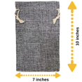 thumbnail image 2 of 50 bolsas de arpillera gris con cordón Supply Friend, 18 x 25 cm, 2 of 3