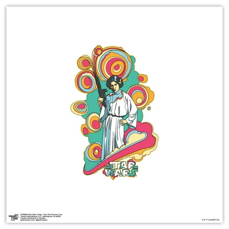 Gallery Pops Star Wars: Saga – Pop 70s Princess Leia Wall Art Unframed Version 12 x 12