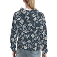 thumbnail image 7 of Fotbe Sea Shells 1 Pattern Womens Long Sleeve Hoodie, Pullover Hooded Sweatshirt, Kangaroo Pocket Hoodie with Eye-catching Drawstrings-Small, 7 of 7