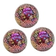 thumbnail image 5 of kowaku 3Pcs Glass Mosaic Balls Mosaic Sphere Balls Home Decor Modern Plate 8cm Decorative Orbs for Basket Filler Vases Wedding Bowls Red, 5 of 9