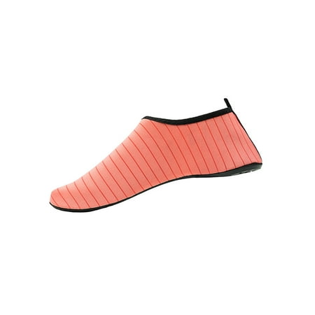 

Colisha Women Men Water Shoes Quick Dry Beach Shoe Barefoot Aqua Socks Summer Comfort Sock Sneakers Rubber Soft Sole Red Striped 4.5-5