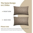 thumbnail image 5 of Brown Floral Lumbar Pillow Covers 12x20 Set of 2 Rustic Old Style Block Print Outdoor Decorative Throw Pillows Farmhouse Vintage Flowers Rectangle Pillowcases Decor for Home Sofa Couch Bed, 5 of 6