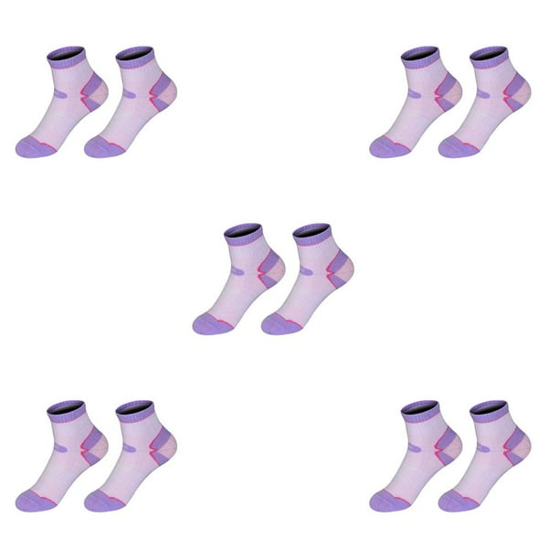 Eigraketly Calcetines al aire libre Mujeres Hombres Elástico Camping Senderismo Pesca Calcetines que absorben la humedad, rojo y morado claro y M Type2 NO2