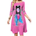 thumbnail image 1 of Funky Abstract Face Back Lacing Backless Dress Square Neck Dress Fashion Printed Dress 6Xl Multicolor Picasso Abstract Eyes, 1 of 5