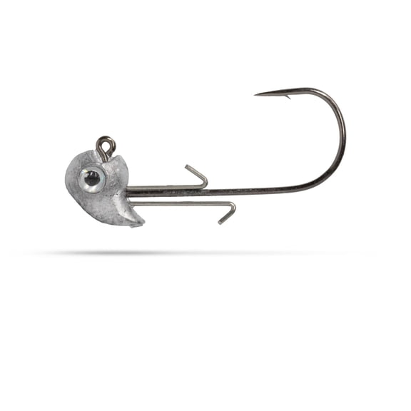 Duckett Fishing Sway Head Jig, Innovative Design for Enhanced Swaying Action and Effective Soft Plastic Rigging, Unpainted w/Eye, 1/8oz