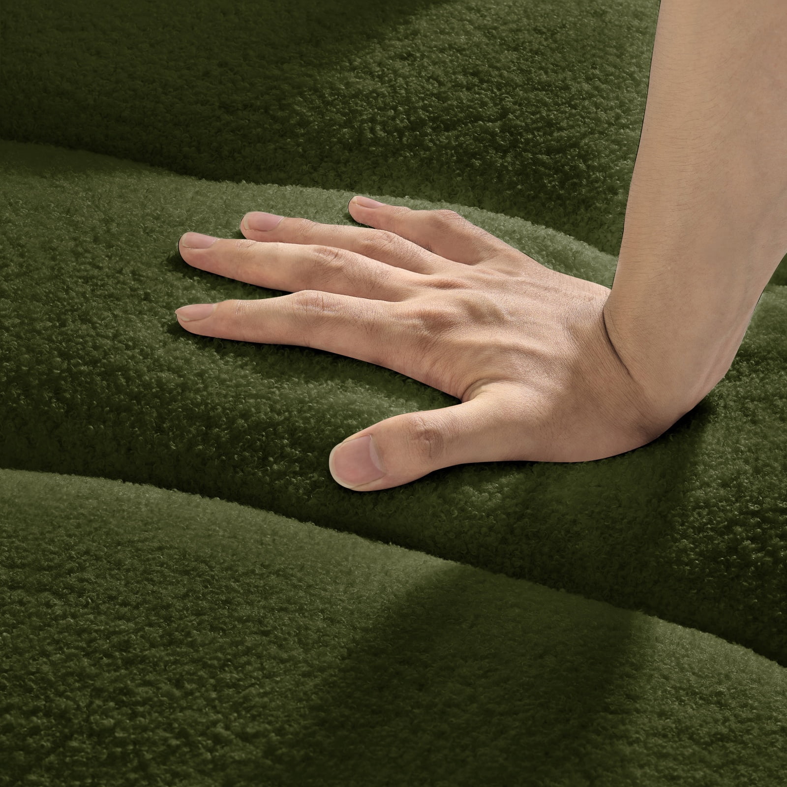 Dreamzie 38.1" Green Teddy Sofa，Easy to Assemble in 20 Minutes for Living Room and Chatting