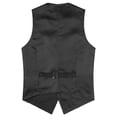 thumbnail image 4 of Kaerm Men's Shiny Sequined Vest Sleeveless V-neck Waistcoat Open Front Jacket Coat Vest Tops Black 150/M, 4 of 7