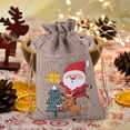 thumbnail image 4 of (Clearance) BNNG Christmas Jute Burlap Bags,Christmas Linen Bags with Drawstrings Treat Bag Goody Present Bags for Christmas Party Favor Xmas Winter Holiday Home Decorations, 4 of 4
