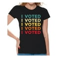 thumbnail image 1 of Awkward Styles Political Shirt for Women I Voted Color Shirt Election 2020 Support Democracy Clothing for Ladies Voter T Shirt USA 2020 Election United States Women's Shirt, 1 of 4