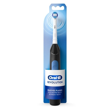 Oral-B Toothbrush, Easy Clean Compact Head Battery Powered Electric Toothbrush, Black, for Adults and Children 3+