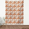 thumbnail image 4 of Ambesonne Floral Fabric by the Yard Upholstery, Art Autumnal Romance Flowers, 10 Yards, Burnt Orange Umber and White, 4 of 5