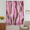 thumbnail image 3 of Pink Brown Ombre Sheer Curtains 54 Inches Long, Geometric Modern Abstract Art Light Filering Curtains, Breathable Simi Curtain Privacy Drapes for Kitchen Bathroom Lightweight Small Window Treatment, 3 of 9