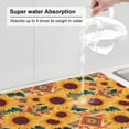 thumbnail image 5 of Sikiie Bohemian Sunflower Dish Drying Mat, Kitchen Counter Mat, Self Drying Mat for Kitchen Counter Dish Drying Pad ,for Dishes, Utensils, Pots and Pans（24" x 18"）, 5 of 7