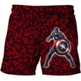thumbnail image 2 of Marvel Spiderman Captain America Shorts Boys Pants Summer Girl Shorts Children Student Kids Beach Shorts Sports Pants Kids Cloth12T Gong Bohan LED, 2 of 2