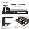 thumbnail image 5 of Fenge Keyboard Tray Under Desk, Pull Out Keyboard & Mouse Tray with C Clamp Mount, 5 of 8