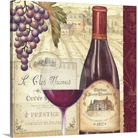 Great BIG Canvas | Daphne Brissonnet Premium Thick-Wrap Canvas entitled Wine Tradition II