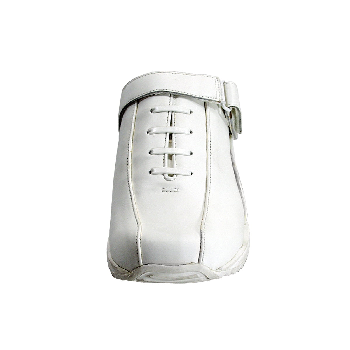 24 HOUR COMFORT Britney Women's Wide Width Leather Clogs WHITE 5.5