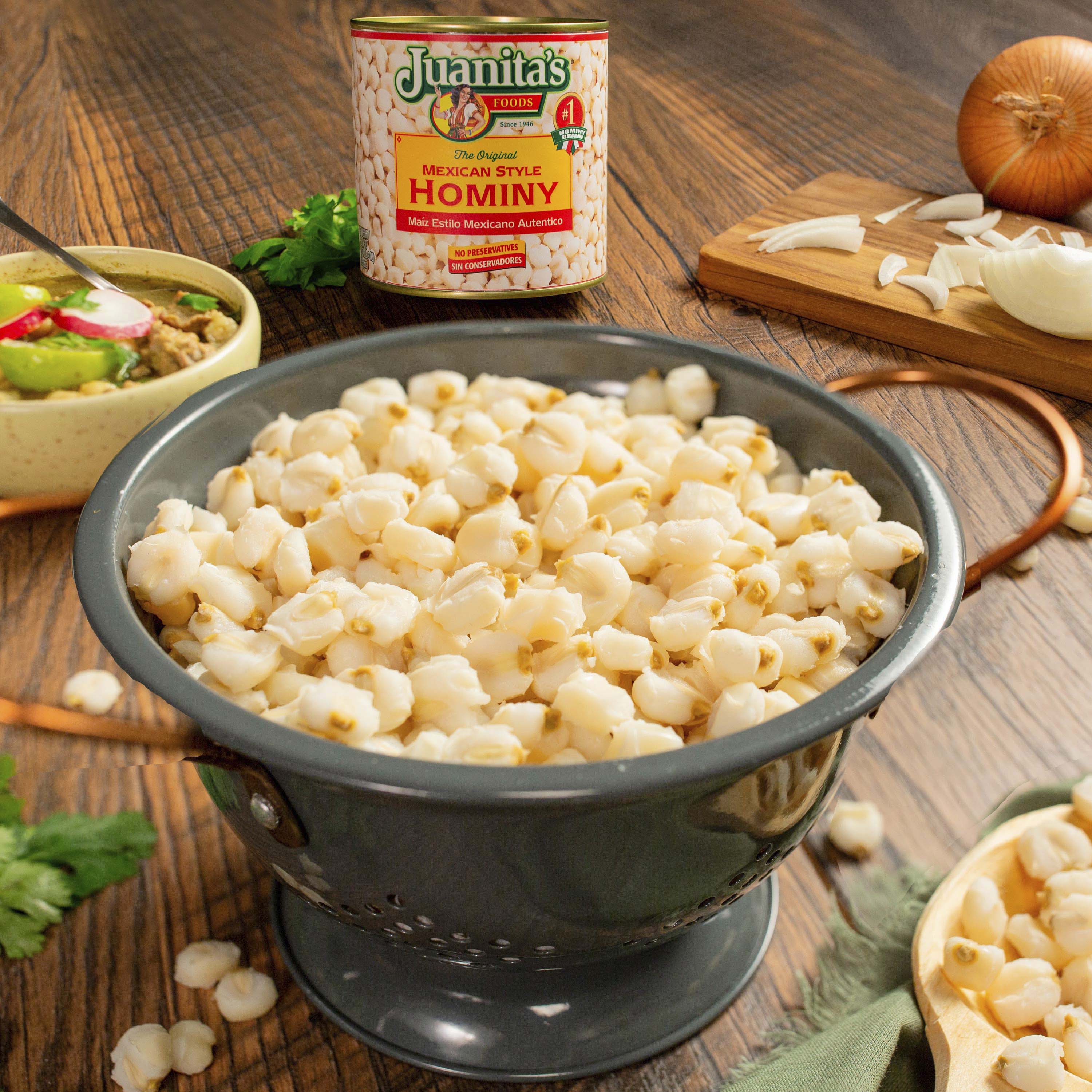 Juanita’s Foods Mexican Style Hominy, 110 oz Can - image 4 of 10
