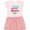 Pink With Stripes, variant on Inktastic Christmas I Light up Nonna's Life Girls Toddler Dress