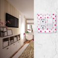 thumbnail image 5 of Yayeee Rocker Switch Wall Plate 2-Gang 4.7"x4.6" Home Decorative Outlet Cover, Purple Polka Dots, 5 of 6