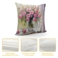 thumbnail image 4 of Chilfamy Roses Pillow Covers Short Plush Indoor Outdoor Pillowcase 1PC 20x20in, 4 of 5