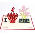 thumbnail image 2 of Tarjeta de cumpleaños 3D, tarjeta de Acción de Gracias, tarjeta de agradecimiento, tarjeta emergente I Love Mom, con sobre, 2 of 5