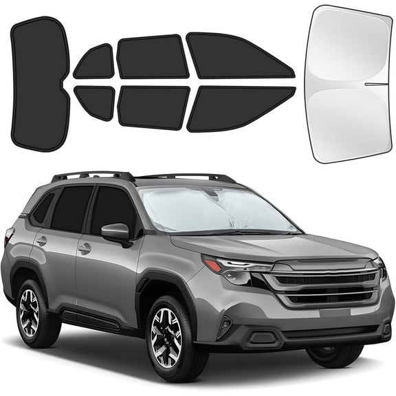 for Subaru Forester 2019-2024 Car Window Shades, 8pcs Privacy Sun Shade Set for Front Windshield Side and Rear Windows, Full Window Covers Keeps vehicle Cool for Camping Napping