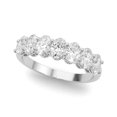 thumbnail image 2 of JewelMore 1 Carart & 2 Carart Oval Lab Grown 14K Diamond Seven Stone Anniversary Band for Women (F-G / VS-SI), 2 of 12
