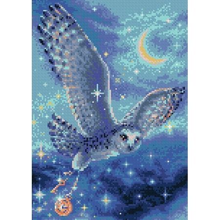 UPC: 4779046180484 | RIOLIS Diamond Mosaic Embroidery Kit 10.75 X15 -Magic Owl