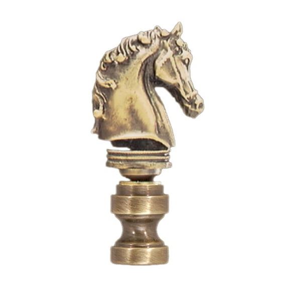B&P Lamp® 2 1/4" Antique Brass Knight Finial