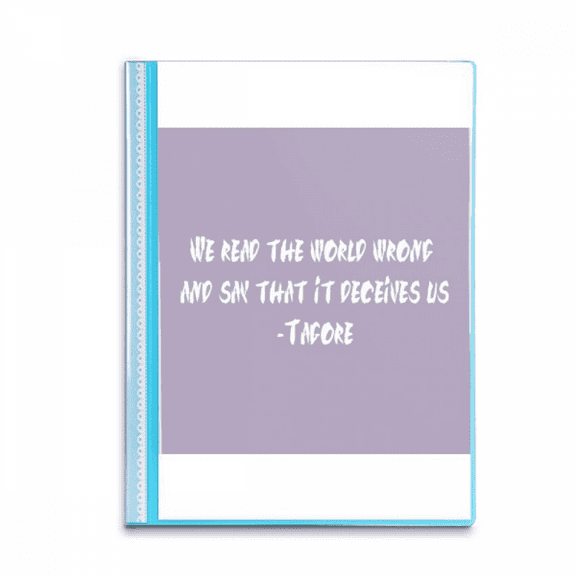Qoutes Healing Sentences Know World Wrong Book Sheet Protectors Portfolio Binder Folder