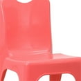 thumbnail image 6 of Bowery Hill 11" Plastic Stackable Handle School Chair in Red (Set of 4), 6 of 10