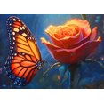 thumbnail image 1 of Kit de pintura con diamantes Mariposa Monarca Brillante de Diamond Art Club 46x33 cm, 1 of 4
