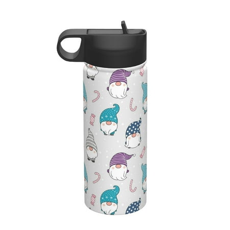 

Susaid cute winter Gnome Print 18oz Sports Insulated Kettle Stainless Steel Water Bottle For Running Hiking Cycling Climbing