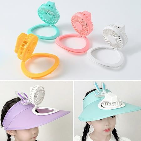 

Fogcroll Sun Visor Hat Rechargeable Three-speed Adjustment Adjustable Angle Handheld Strong Wind Cooling Reusable Peaked Hat Mini Cooling Fan Summer Accessory