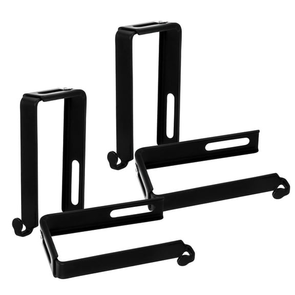 PENIKOKO 4-Pack Black Metal Adjustable Cubicle Hooks for Hanging Storage and Organization in Home Office