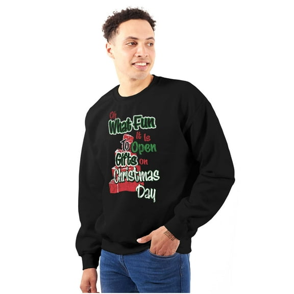 Oh What Fun Christmas Day Presents Unisex Plus Fleece Graphic Sweatshirt Brisco Brands 2X