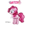 thumbnail image 4 of Juego de 6 globos de aluminio con forma de poni pequeño, decoración para fiestas, dibujos animados de anime, suministros para fiestas de cumpleaños, baby shower, juguetes para niños, Globos, 4 of 5