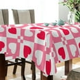thumbnail image 4 of Valentines Day Hearts Fabric Rectangle Tablecloth - Waterproof and Wrinkle-Resistant Table Cloth 54x72 Inch Table Cover for Indoor & Outdoor Dining House Decor, 4 of 7