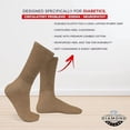 thumbnail image 4 of Diamond Star 6-Pack Diabetic Socks for Men & Women - Non-Binding Cushion Cotton Crew Socks for Neuropathy, Edema, & Circulatory Support (Beige, Sock Size 13-15, Fits Men's Shoe Size 9-14), 4 of 6