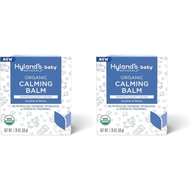 Baby Balm Hyland's Organic Calming Lavender Eucalipto, 50 g, paquete de 2