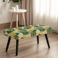 thumbnail image 2 of Jiueut Tropical Palm Leaf Print Dining Bench Cover, Stain Resistant Stool Seat Protector Cover Non Slip Rectangle Bench Cushion Home Decor Accessoriess for Dining Room Living Room Kitchen, 2 of 7