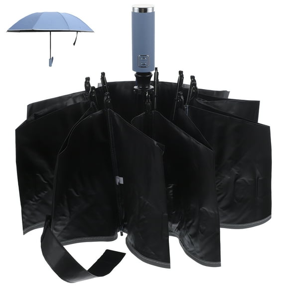 Reverse Folding Parasol (10-rib Vinyl Fully Automatic Sunny or Rainy Umbrella Man Travel