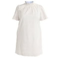 thumbnail image 5 of Free Assembly Women’s and Women's Plus Ruffle Neck Cotton Eyelet Mini Dress with Short Sleeves, Sizes XS-4X, 5 of 5