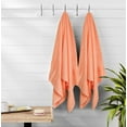 thumbnail image 6 of MALLONI HOME 100% Premium Cotton 2 Pack Oversized Bath Towel Set 28x55 inches, Large Bath Towels, Ultra Absorbant Compact Quickdry & Lightweight Towel, Ideal for Gym Travel Camp Pool - Peach, 6 of 7