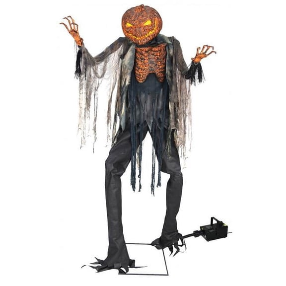 Seasonal Visions 7 ft. Animated Scorched Scarecrow with Fog Machine Halloween Decoration