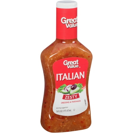 - (4 Pack) Great Value Zesty Italian Dressing & Marinade, 16 Oz