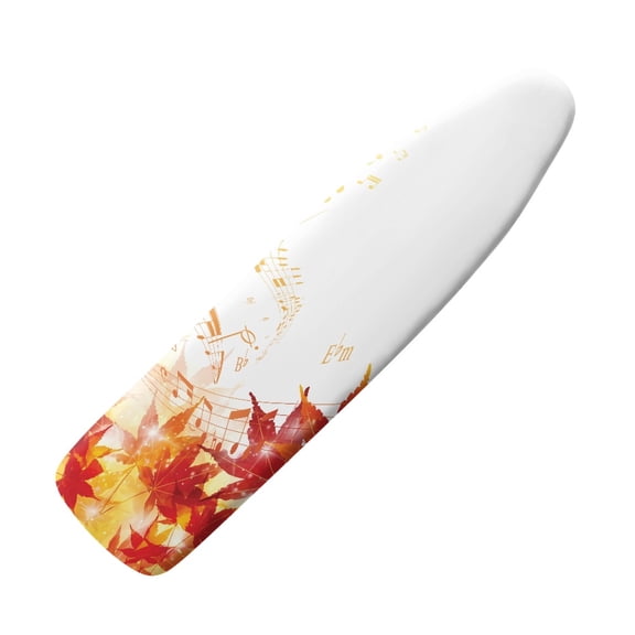 HELLHERO Autumn Music Leaf Ironing Board Pad Covers Household Iron Pad Covers Non Stick Polyester Fabric Fade - Proof